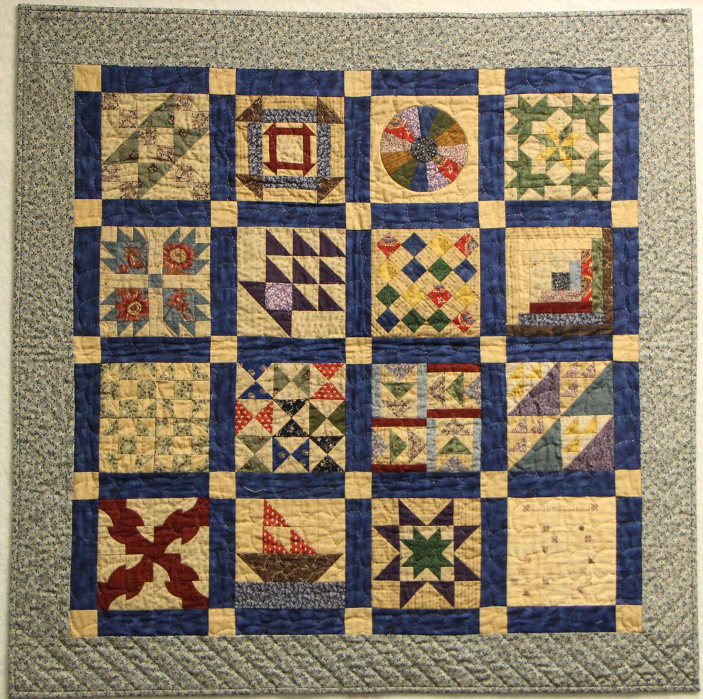 Wall Quilts Pieced 2nd Place: Pat Dwinell, Underground Railroad